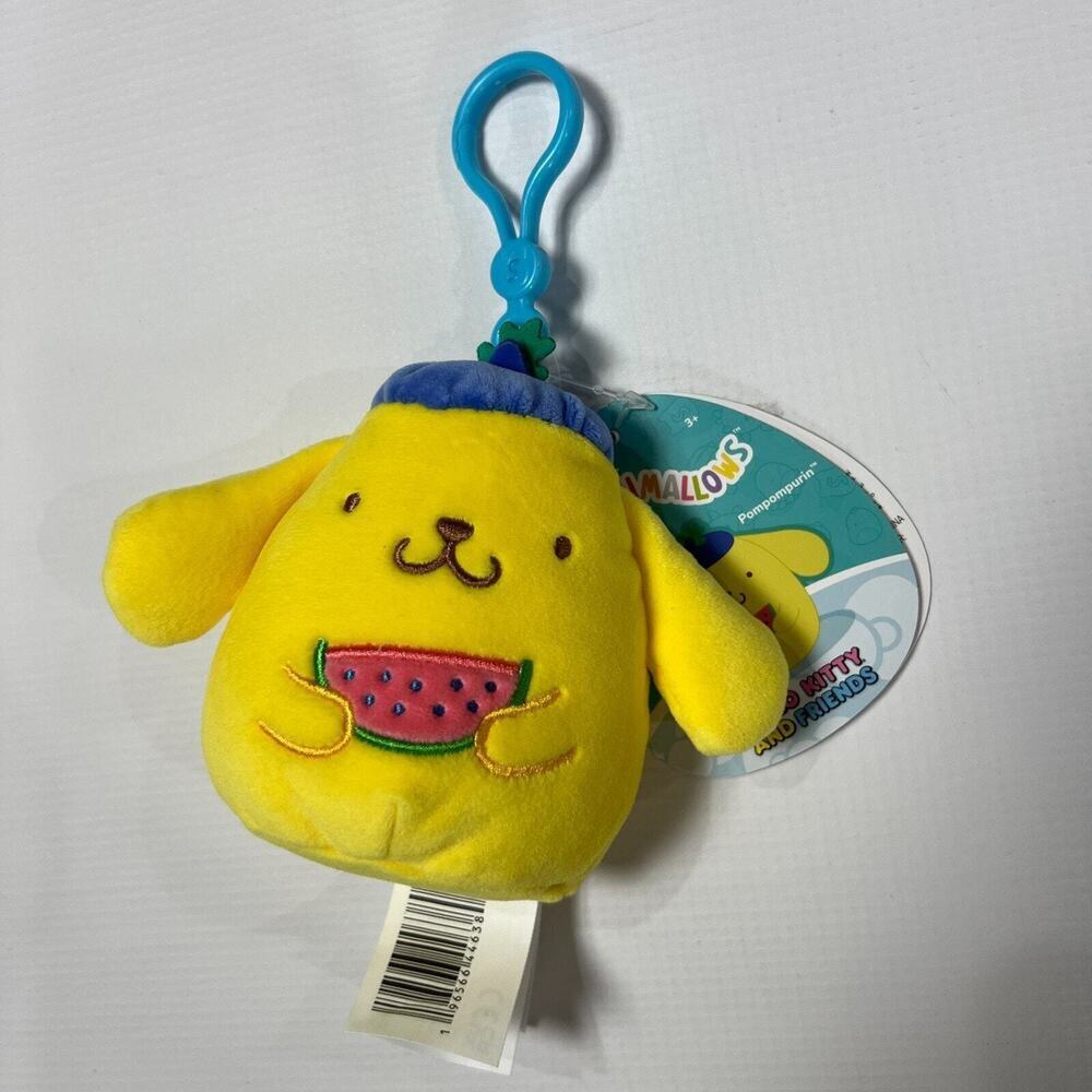 Squishmallows Sanrio 3.5" Clip Pompompurin Mini Plush NEW